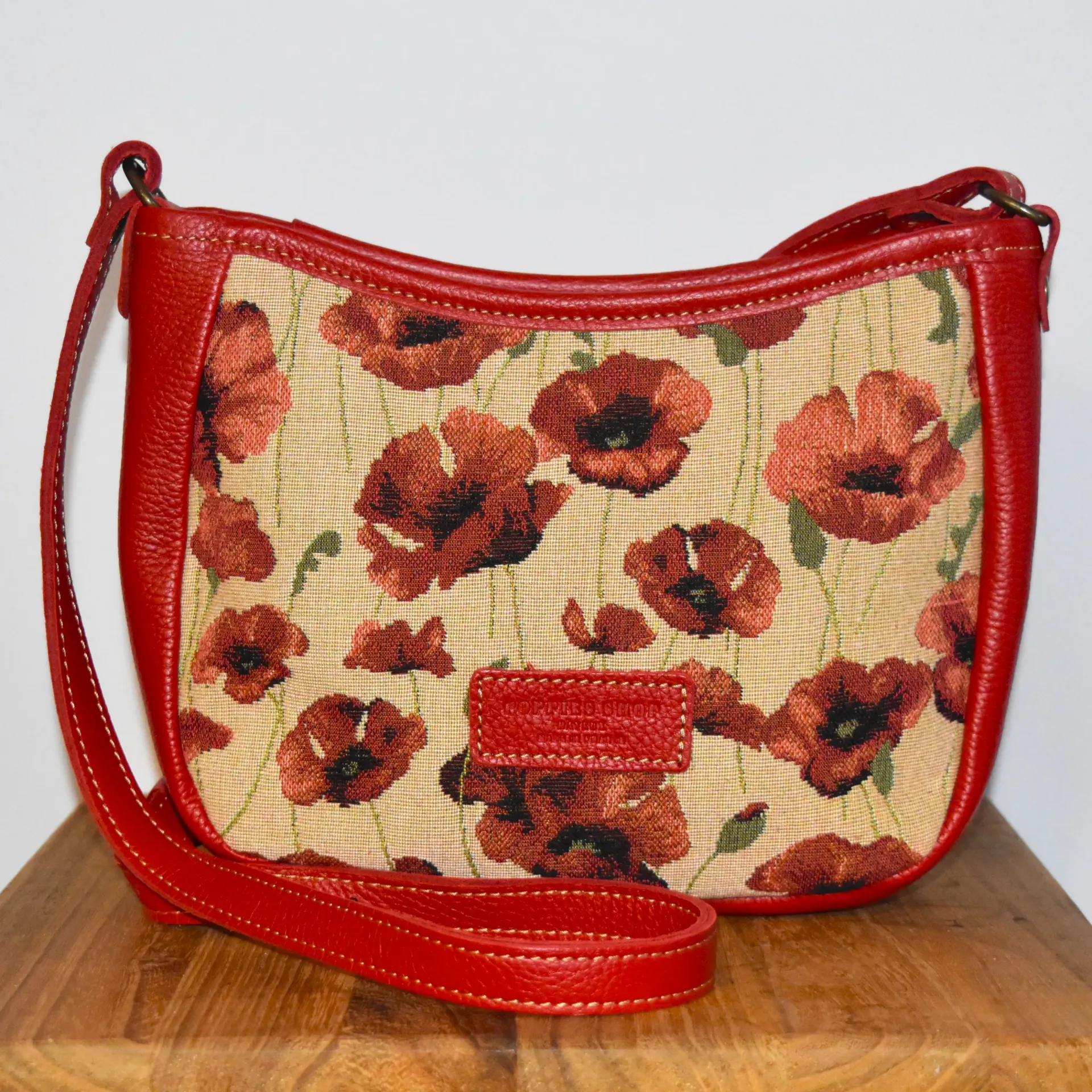Demi-lune coquelicot beige